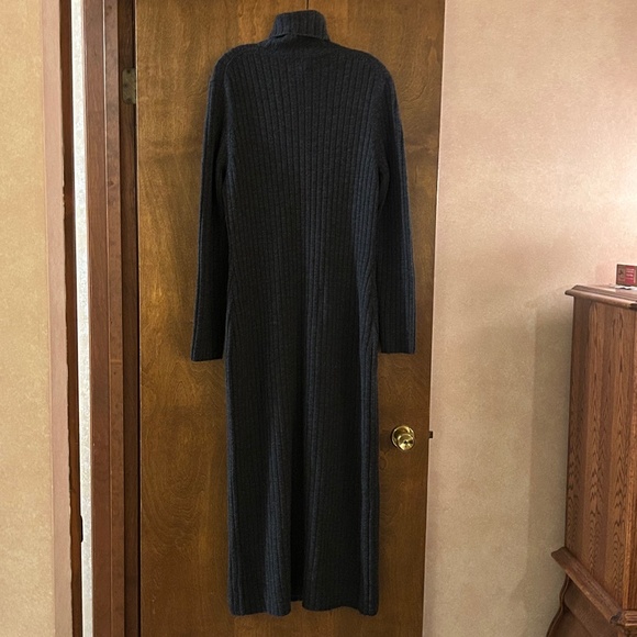 DKNY CITY Dresses & Skirts - DKNY CITY  Maxi Gray Ribbed Knit Turtleneck  Dress, Size XL